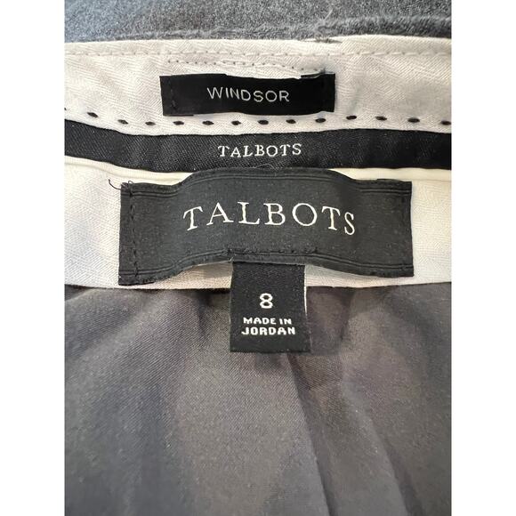 Talbots Windsor Italian Wool Flannel Trousers charcoal gray 8 - Picture 5 of 6